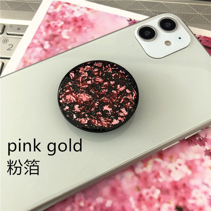 Wholesale Grip TPU Glitter Gold Foil Retractable Airbag MOQ≥2 JDC-PS-HWei005
