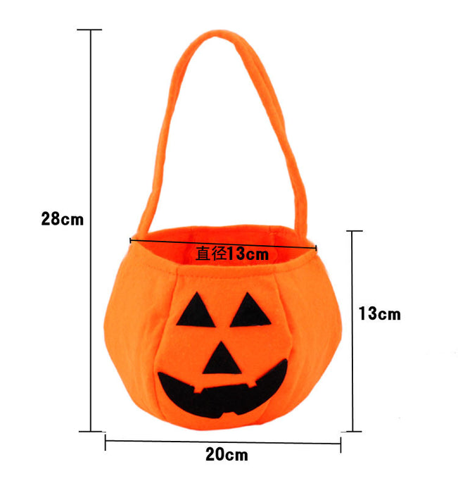 Wholesale Handbag Cloth Halloween Stereoscopic Pumpkin Bag Candy Bag JDC-HB-Meix001