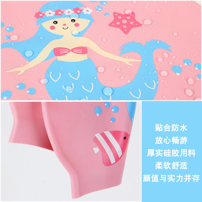 Caps de natation en silicone pour enfants en gros garçons cheveux longs imperméables JDC-SC-YYOU001
