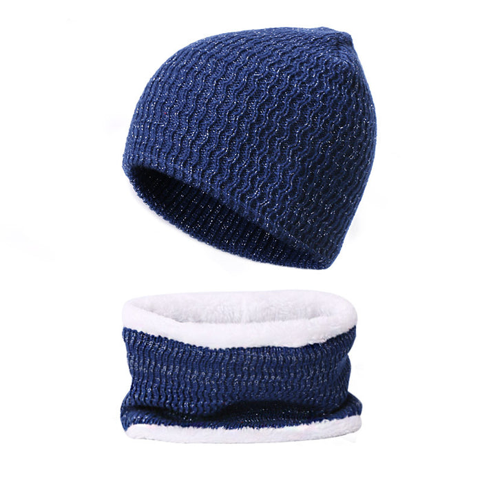 Sombrero de bufanda al por mayor Dos piezas de algodón acrílico engrosamiento de la calidez JDC-SF-KAIP010