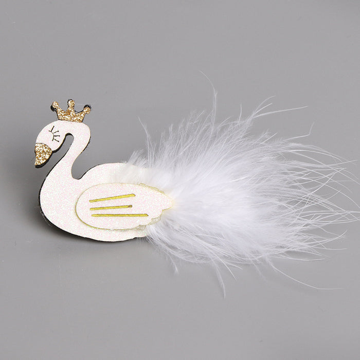 Clip de cheveux de giron de swan de lace en gros 3d Perle Swan