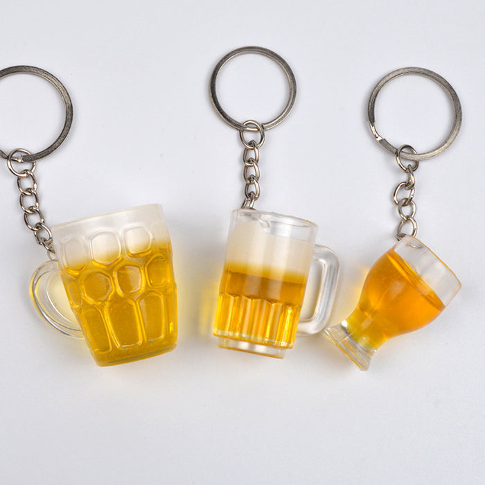 Jewelry WholesaleWholesale Acrylic Simulation Mini Beer Mug Keychain JDC-KC-SLi001 Keychains 胜丽 %variant_option1% %variant_option2% %variant_option3%  Factory Price JoyasDeChina Joyas De China