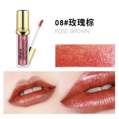 Wholesale Metallic Pearlescent Non-stick Cup Matte Lip Glaze Liquid Lipstick JDC-MK-MTeng003