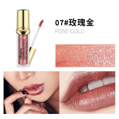 Wholesale Metallic Pearlescent Non-stick Cup Matte Lip Glaze Liquid Lipstick JDC-MK-MTeng003