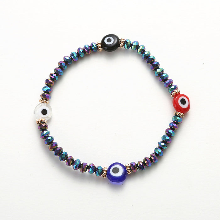Bracelet multicolore de bricolage en gros perles de cristal à facettes géométriques JDC-BT-HUIH001