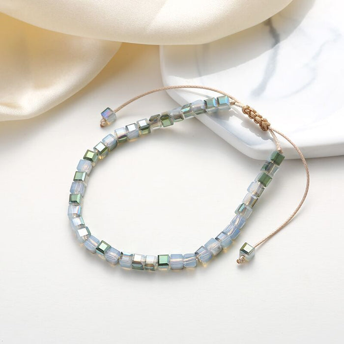 Wholesale DIY Handmade Symphony Crystal Square Beaded Bracelet JDC-BT-HuiH002
