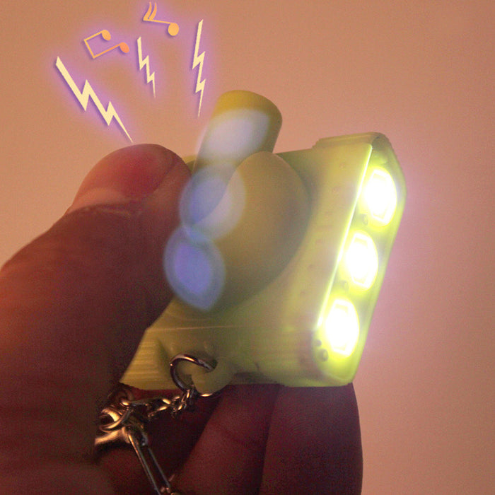 Wholesale Keychain Plastic LED Luminous Sounding Keychain MOQ≥5 JDC-KC-BaiS008