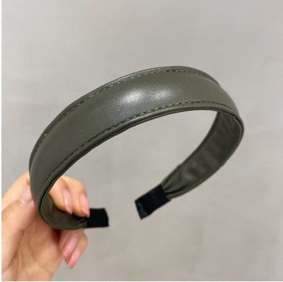 Wholesale temperament leather wild simple hairband PU JDC-HD-LiS004