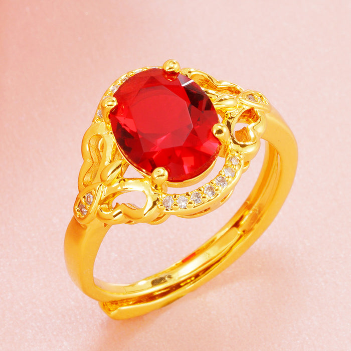 Wholesale Zircon Copper Gold Plated Rings JDC-RS-XinS002