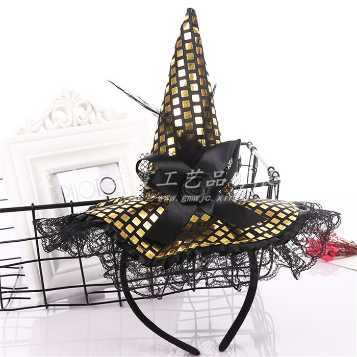 Wholesale Halloween Headband Decoration Witch Hat  MOQ≥2 JDC-HD-ShengX005