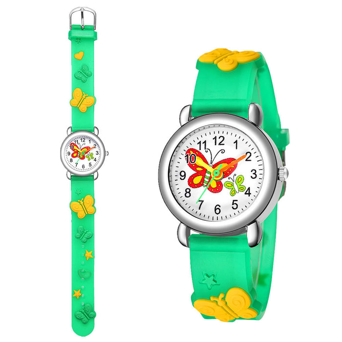 Wholesale Children's Watch Butterfly Plastic Quartz Watch JDC-WH-ShuangY001
