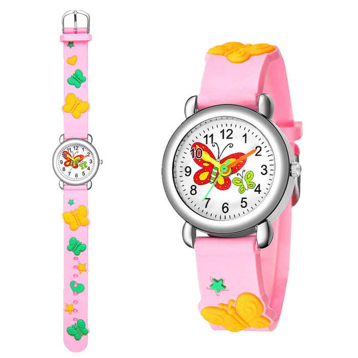 Wholesale Children's Watch Butterfly Plastic Quartz Watch JDC-WH-ShuangY001