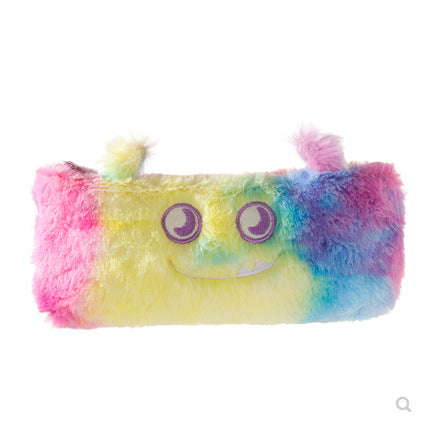 Wholesale Pencil Bag Plush Cute Little Monster Gradient Color Stationery Box MOQ≥2 JDC-PB-YUNKE011
