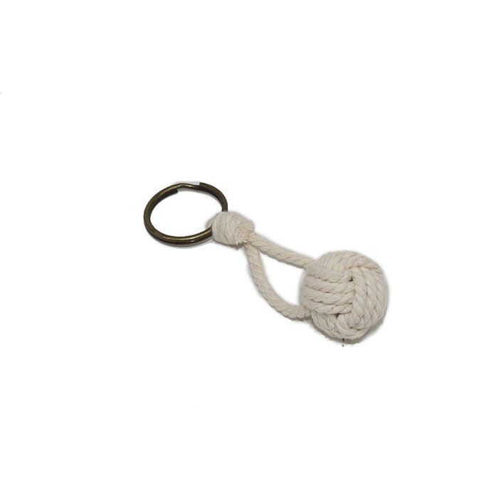 Keychains al por mayor nudos de puño de mono tejido de algodón ecológico MOQ≥2 JDC-KC-Maoke001