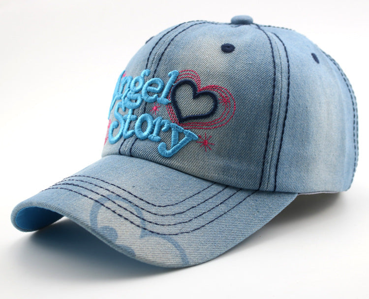 Wholesale Hat Denim Embroidered Letters Sunscreen Cap JDC-FH-NaDi002