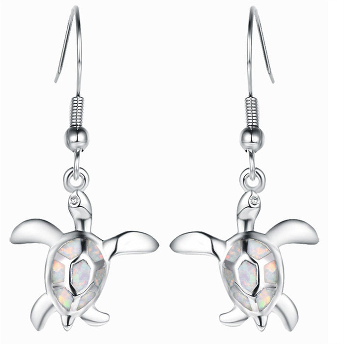 Wholesale Turtle Imitation Opal Metal Earrings MOQ≥2 JDC-ES-BDuo003