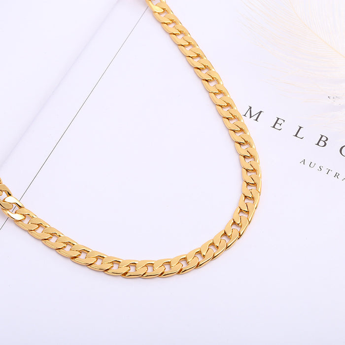 Wholesale collar de oro plateado 18k oro que no se desvanece JDC-NE-YUJ002