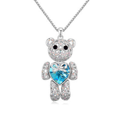 Wholesale alloy cute cartoon crystal sweater chain neck trimming high -end JDC-NE-Shiyi001