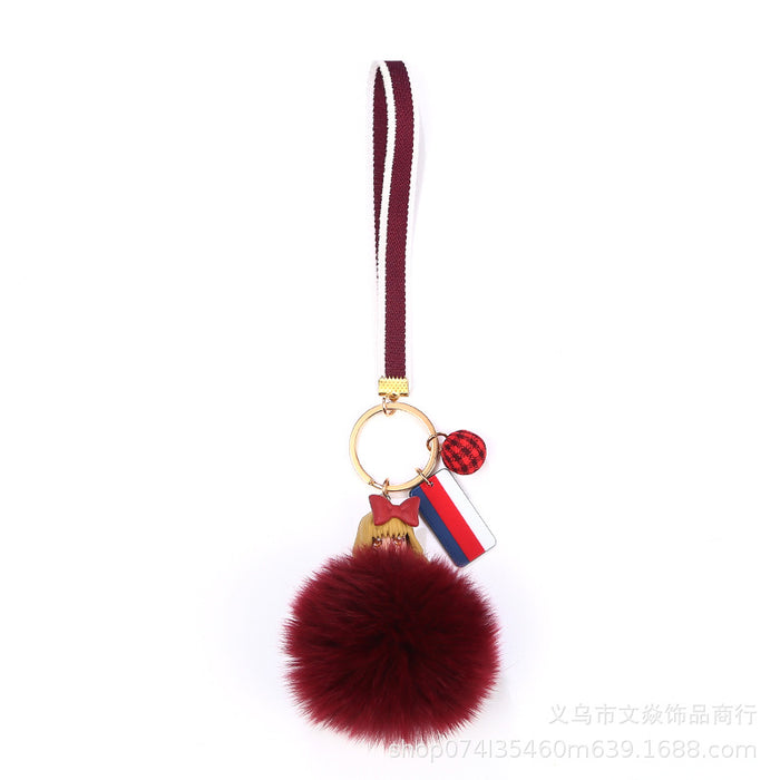Wholesale hair ball doll keychain guardian sweetheart cartoon pendant MOQ≥3 JDC-KC-WYan010