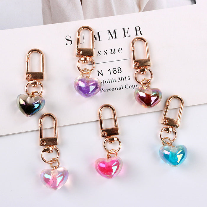 Wholesale Keychains Alloy Heart Clear JDC-KC-YiHan055