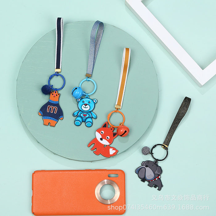Wholesale cartoon animal acrylic key ring phone case DIY pendant MOQ≥3 JDC-KC-WYan007