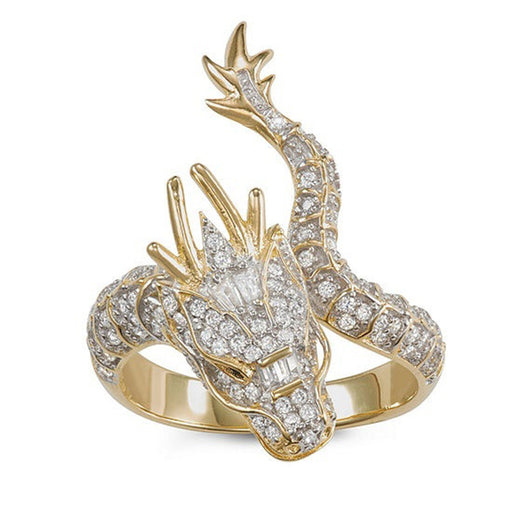 Jewelry WholesaleWholesale Zircon Dragon Shaped Metal Rings JDC-RS-QiK011 Rings 七可 %variant_option1% %variant_option2% %variant_option3%  Factory Price JoyasDeChina Joyas De China