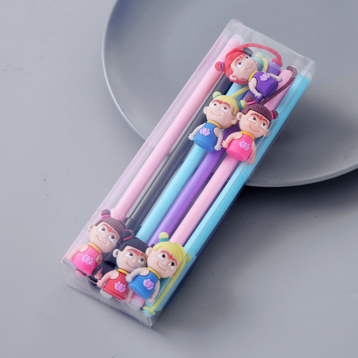 Wholesale Ballpoint Pen Plastic Cute Erasable 6pcs JDC-BP-WeiL004