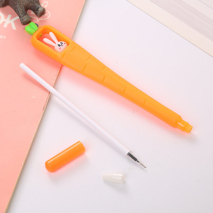 Wholesale Ballpoint Pen Plastic Cute Carrot Rabbit Gel Pen JDC-BP-Liuj023