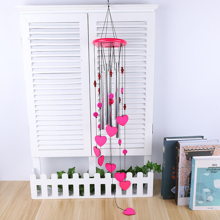 Wholesale Heart Shaped Wood Metal Aluminum Pipe Wind Chime JDC-WC-ZYang003