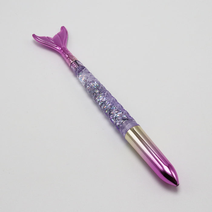 Wholesale Mermaid Sequin Gradient Color Plastic Ballpoint Pen MOQ≥10 JDC-BP-GeShang009