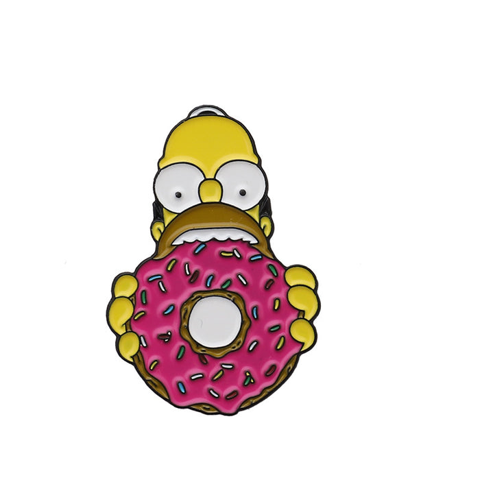 Wholesale brooch Cartoon Simpson's funny personality alloy JDC-BC-QiH006