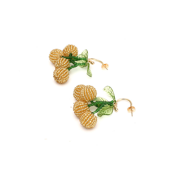 Jewelry WholesaleWholesale hand-woven crystal beaded cherry earrings JDC-ES-MY255 Earrings 曼茵 %variant_option1% %variant_option2% %variant_option3%  Factory Price JoyasDeChina Joyas De China