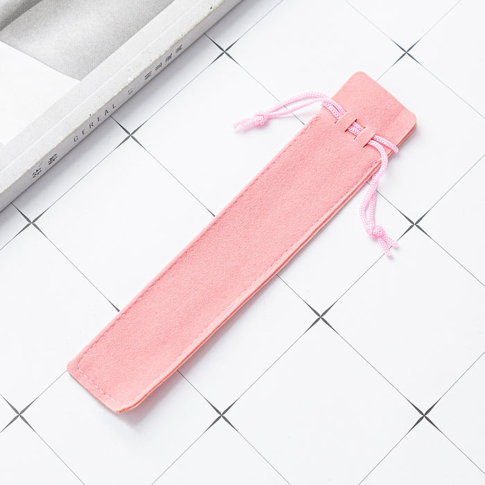 Wholesale crystal pen flannel pencil case thickened flannel drawstring pencil case MOQ≥2 JDC-PC-Huah051