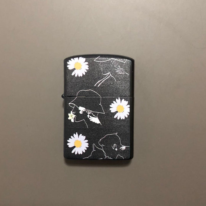 Wholesale Lighter Case Metal Cute Daisy Pattern MOQ≥2 (F) JDC-LC-WKu004
