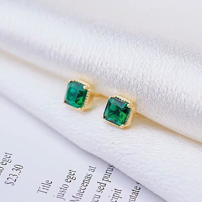 Wholesale Earrings Silver Emerald French JDC-ES-congz019