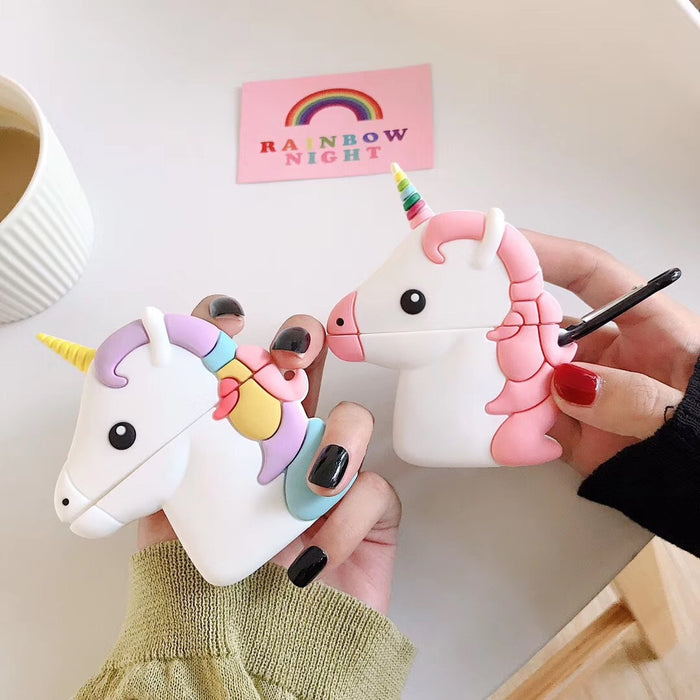 Wholesale Headphone Case Silicone Cute Cartoon Unicorn Airpods1/2 Protective Cover JDC-EPC-YSD027