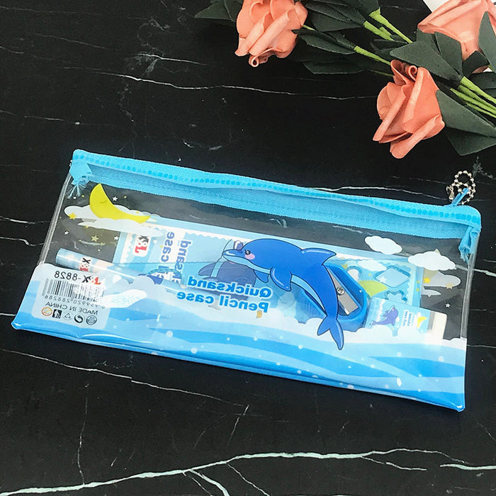 Wholesale pencil case eraser ruler children school supplies cartoon MOQ≥2 JDC-PC-aobd003