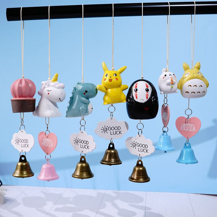 Wholesale ceramic wind chimes cute cartoon pastoral JDC-WC-YXiang001