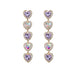 Jewelry WholesaleWholesale S925 silver needle purple long heart earrings JDC-ES-Duoli008 Earrings 朵丽 %variant_option1% %variant_option2% %variant_option3%  Factory Price JoyasDeChina Joyas De China