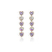 Jewelry WholesaleWholesale S925 silver needle purple long heart earrings JDC-ES-Duoli008 Earrings 朵丽 %variant_option1% %variant_option2% %variant_option3%  Factory Price JoyasDeChina Joyas De China