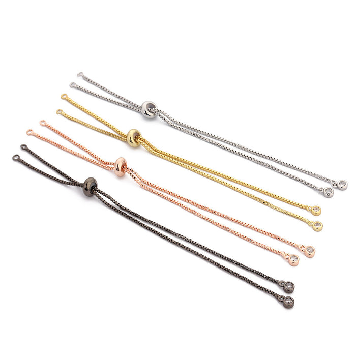 Wholesale Bracelet Copper Micro Inlay DIY Adjustable Bracelet MOQ≥2 JDC-BT-Bank001
