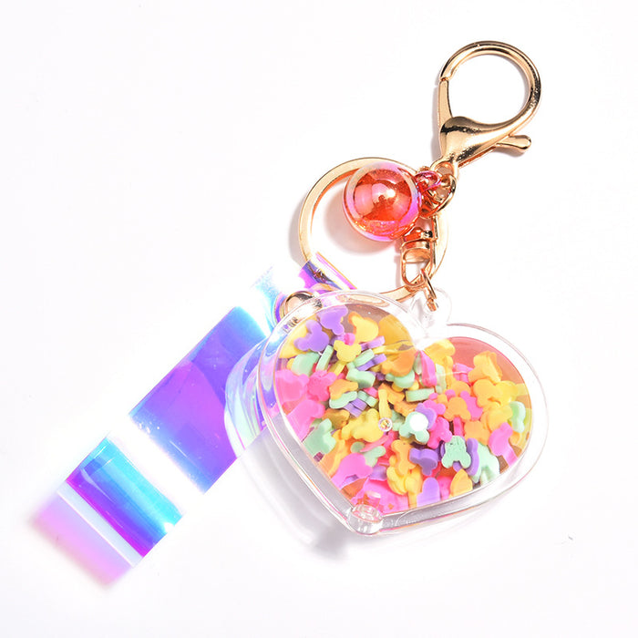 Wholesale Keychains Acrylic Lovely Hearts Stars Into Oil Drifting Bottle JDC-KC-WAN049