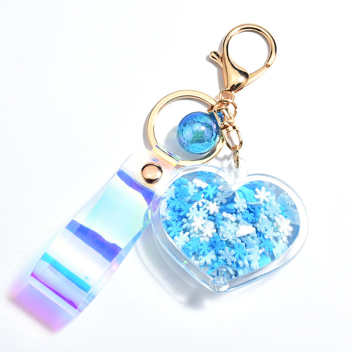 Wholesale Keychains Acrylic Lovely Hearts Stars Into Oil Drifting Bottle JDC-KC-WAN049