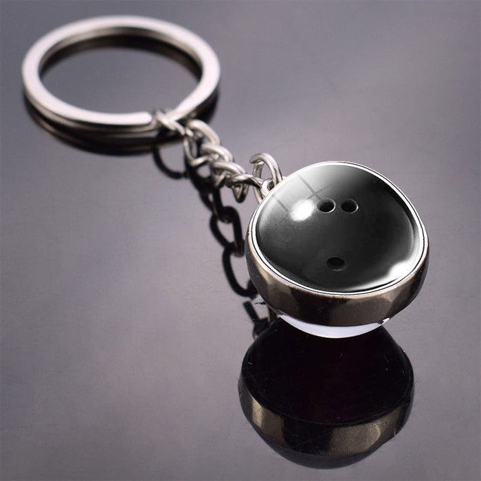 Wholesale Keychains Alloy Glass Ball MOQ≥2 JDC-KC-ZaoY016