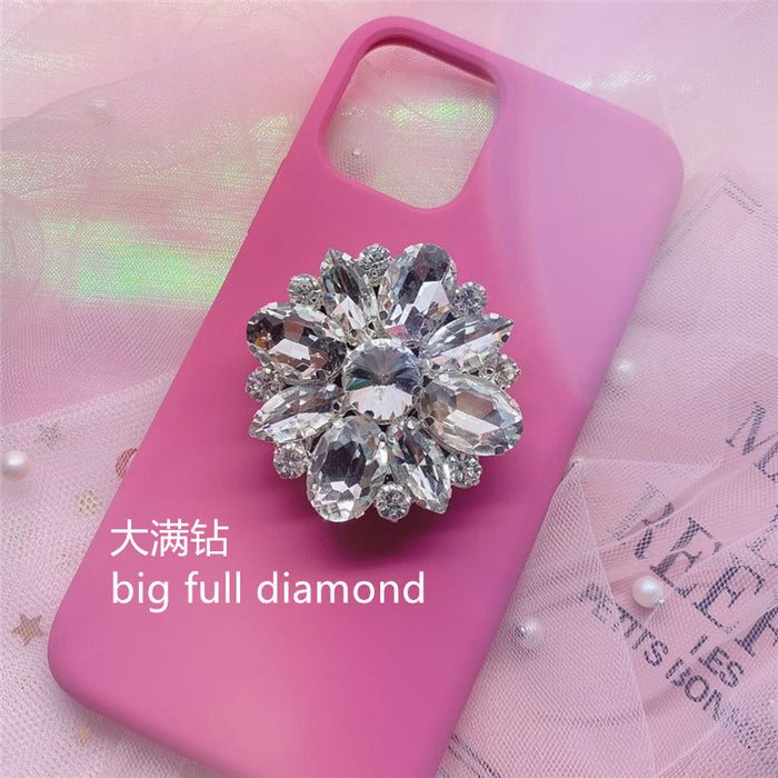 Wholesale Grips Clear Crystal Square Pearl Flower Diamond MOQ≥2 JDC-PS-WeiJiu020