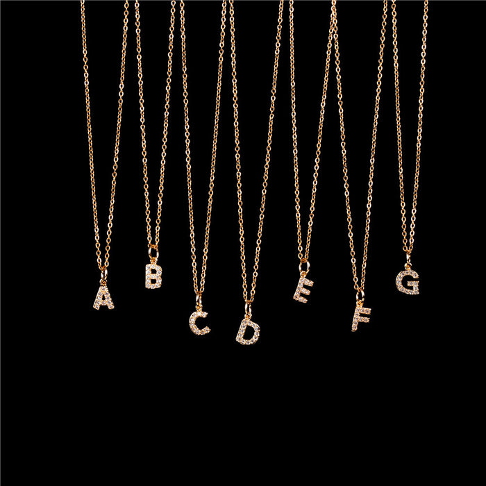 Wholesale Necklaces Stainless Steel Alphabet Pendant JDC-NE-PREMTIANY002