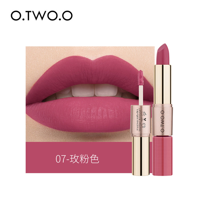 Wholesale Matte Duo Lipstick Matte Lip Gloss 2 in 1 MOQ≥3 JDC-MK-DE001