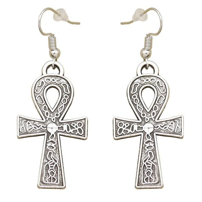 Wholesale Anker Cross Alloy Earrings MOQ≥2 JDC-ES-Caitao013