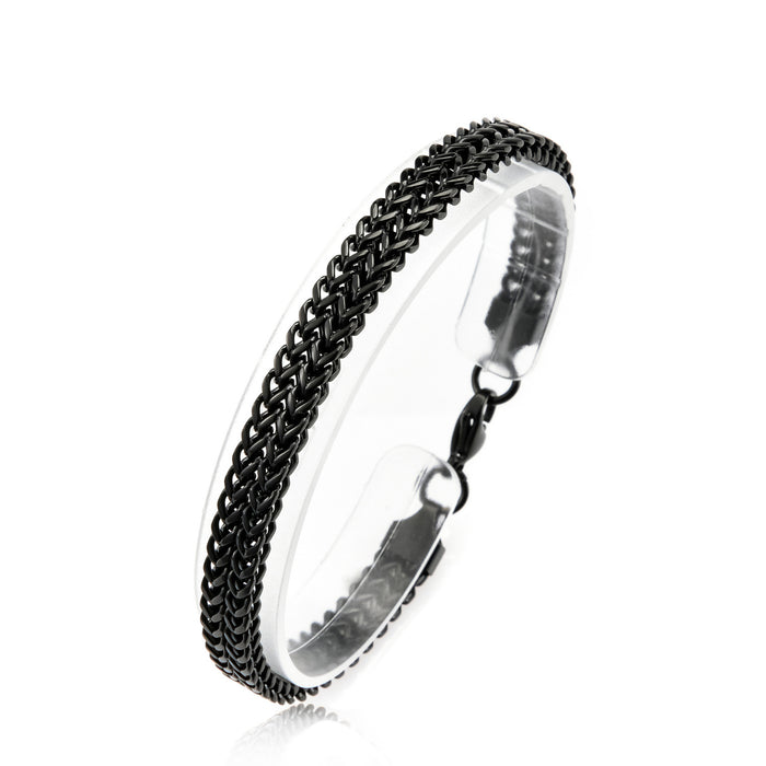 Braceletas para hombres al por mayor Titanium Cuero Escamas cuadradas JDC-BT-YIS012