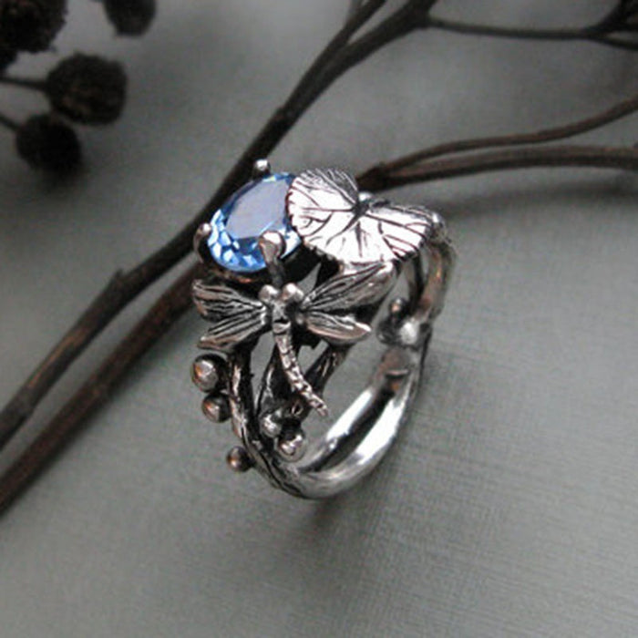Wholesale Rings Alloy Dragonfly Lotus JDC-RS-ChenR100